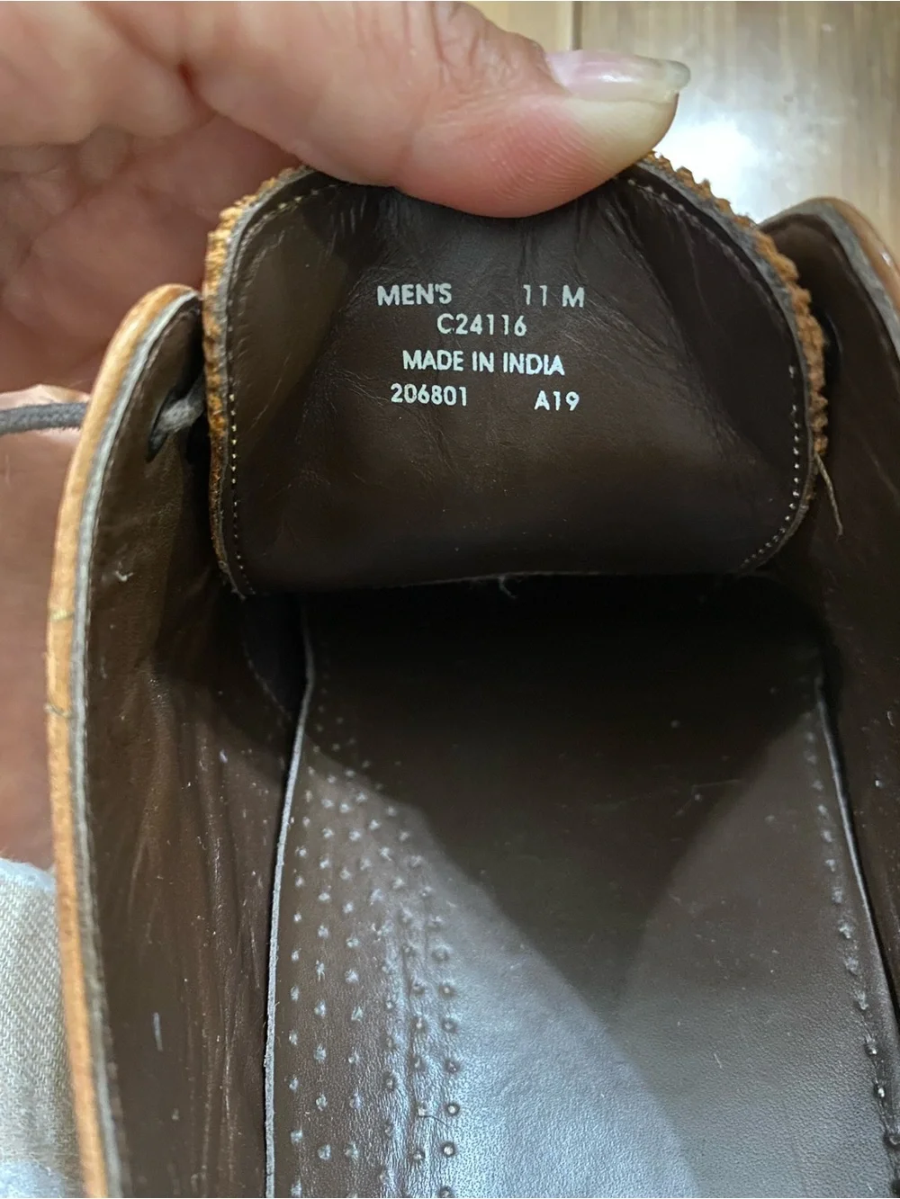 Cole Haan Benton Wingtip Oxford Dress Shoes Men’s Size 11 Brown Leather